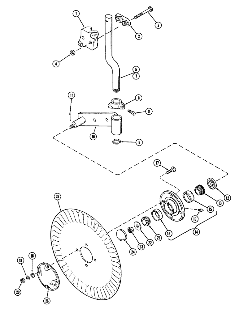 Схема запчастей Case IH 308 - (44) - RIGID COULTER, ANTI-FRICTION BEARING 