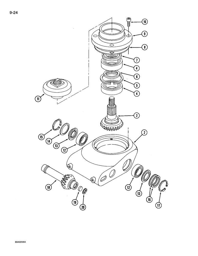 Схема запчастей Case IH 3206 - (9-24) - DISC DRIVE GEARBOX (09) - CHASSIS/ATTACHMENTS