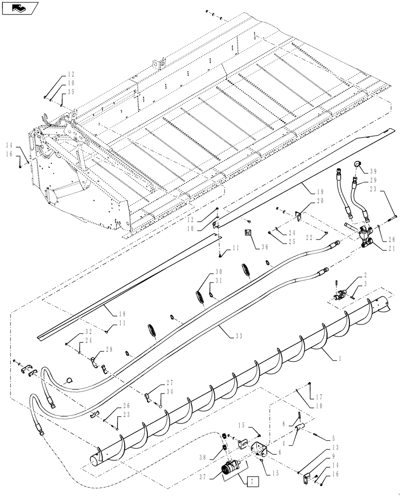 Схема запчастей Case IH 3162 - (88.058.03[01]) - DIA KIT, AUGER, UPPER CROSS (88) - ACCESSORIES