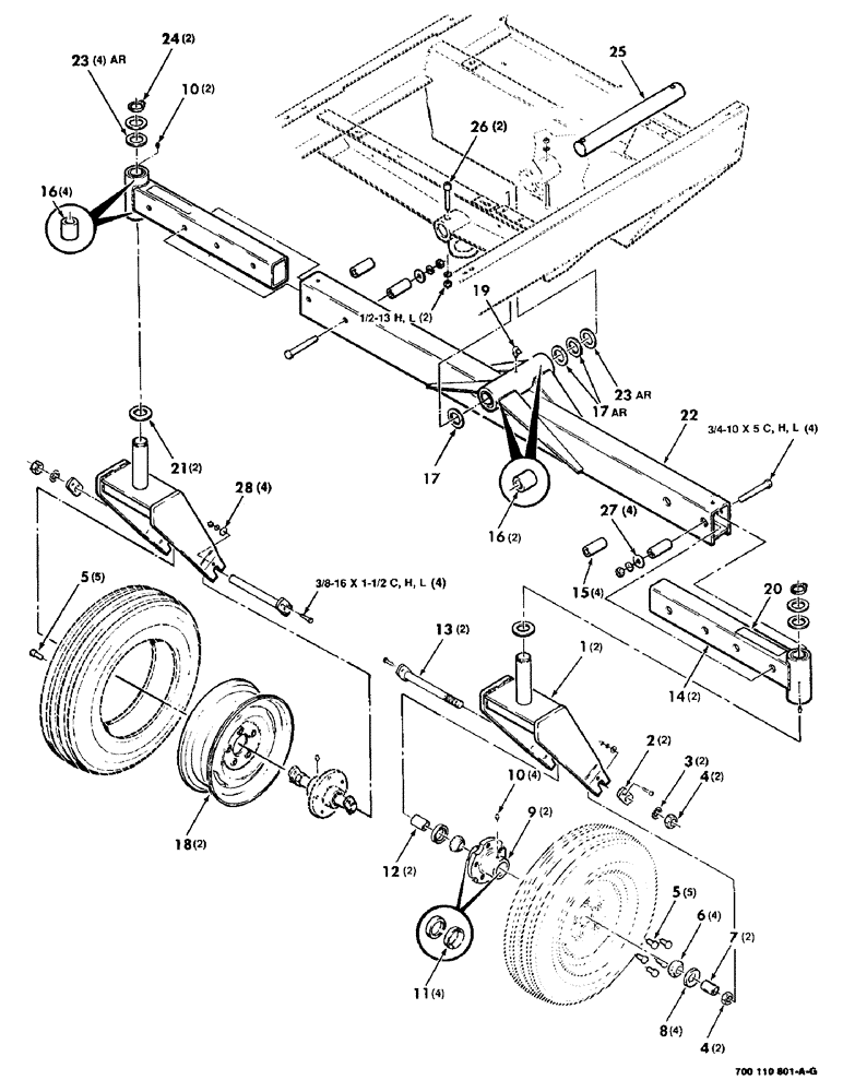 Схема запчастей Case IH 8830 - (7-44) - TAIL WHEEL ASSEMBLY (09) - CHASSIS