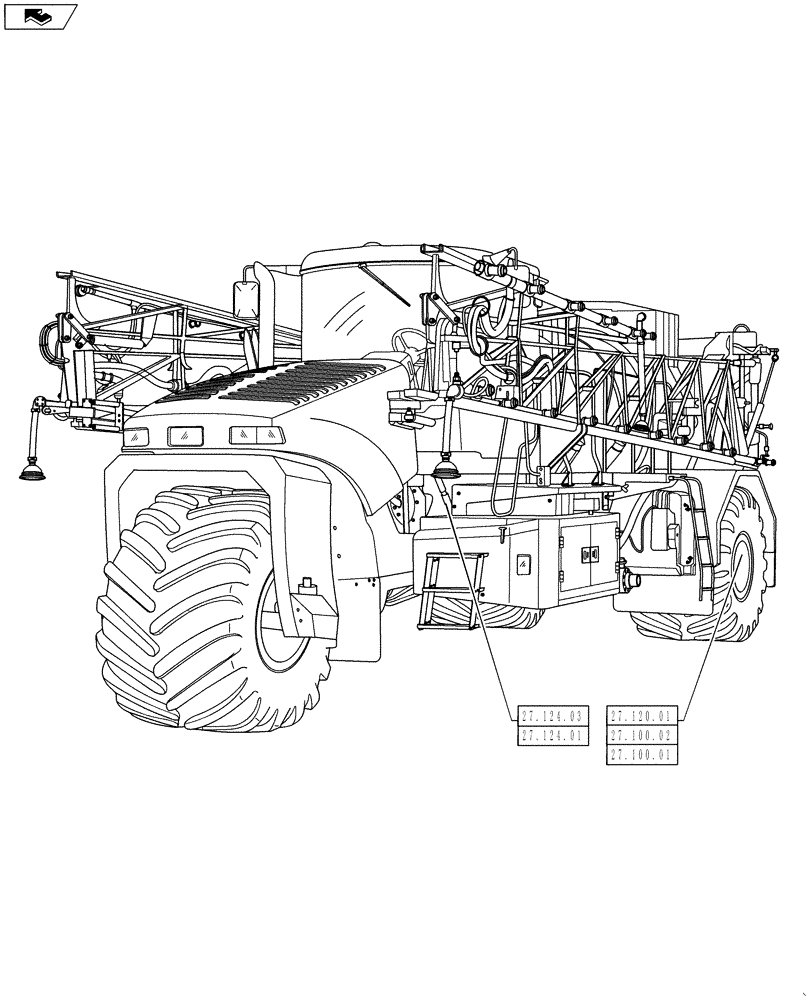 Схема запчастей Case IH TITAN 3030 - (00.000.27) - PICTORIAL INDEX - REAR DRIVE AXLE (00) - GENERAL & PICTORIAL INDEX