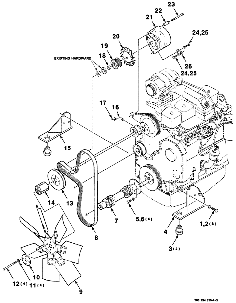 Схема запчастей Case IH 8870 - (02-08) - ENGINE ACCESSORIES (FRONT) (10) - ENGINE