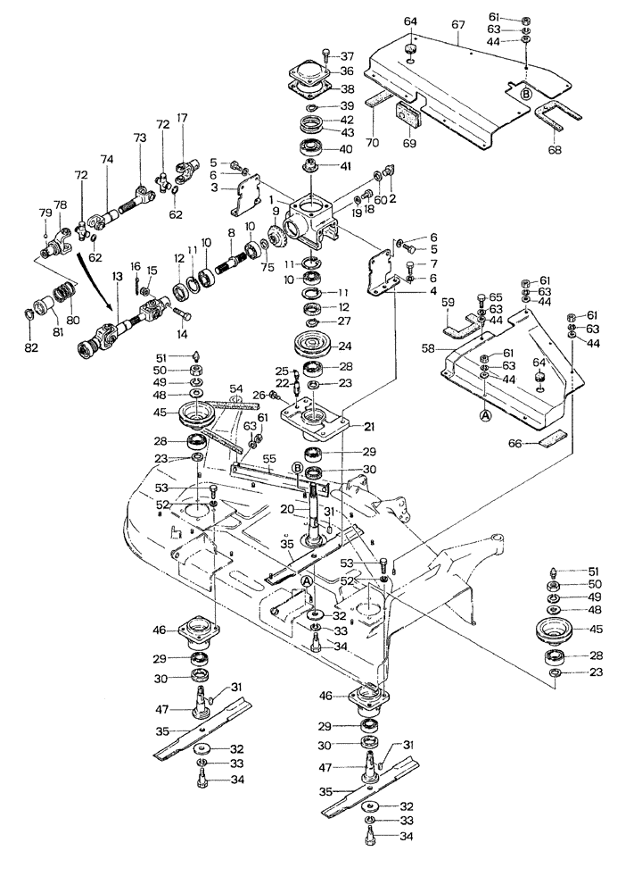 Схема запчастей Case IH TMM48Y - (001) - TRANSMISSION 
