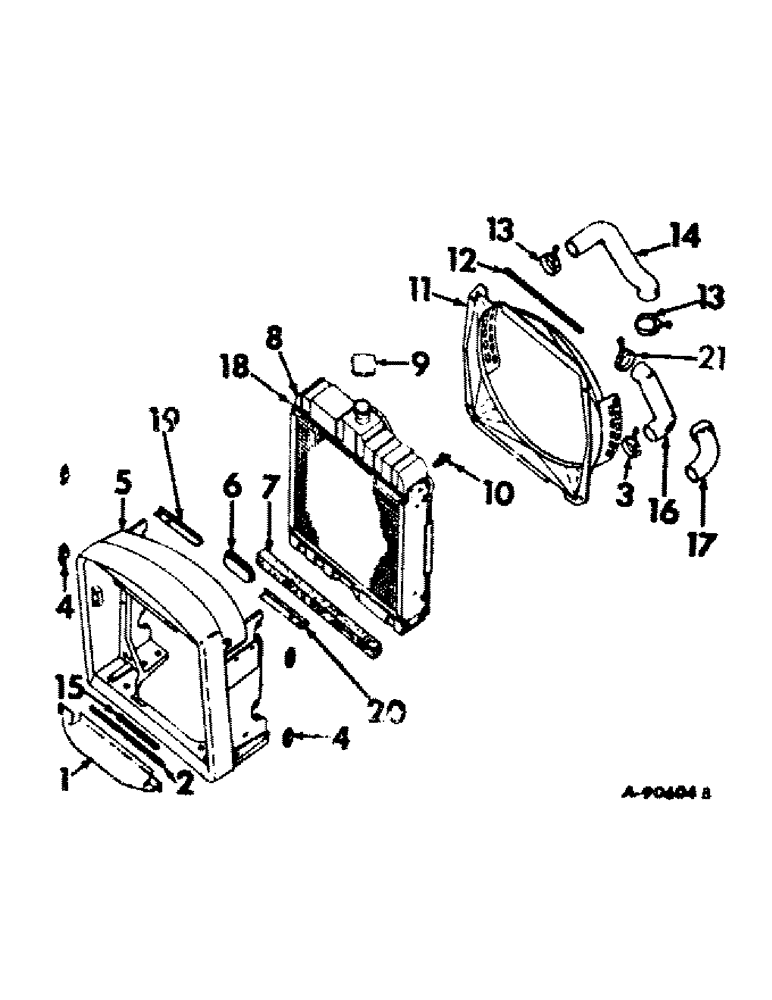 Схема запчастей Case IH 826 - (06-05) - COOLING, RADIATOR AND CONNECTIONS Cooling