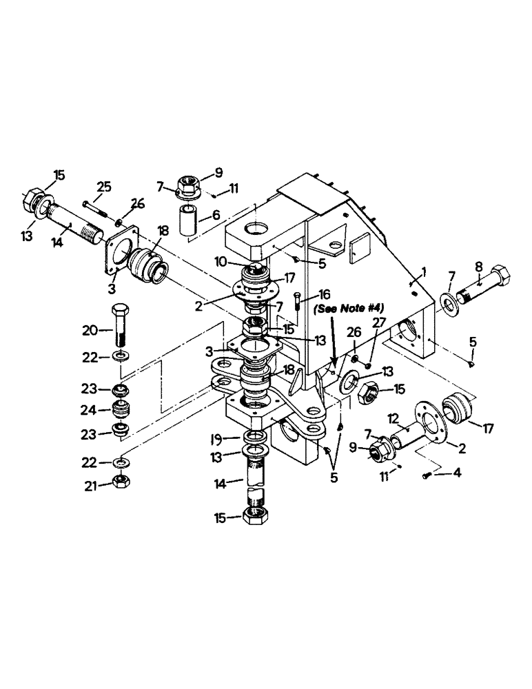 Схема запчастей Case IH PT225 - (06-06) - CENTER YOKE (12) - FRAME