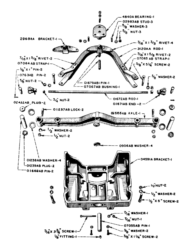 Схема запчастей Case IH D-SERIES - (099) - FRONT AXLE, FOR "D" - "DH" - "DO" - "DV" TRACTORS (06) - POWER TRAIN