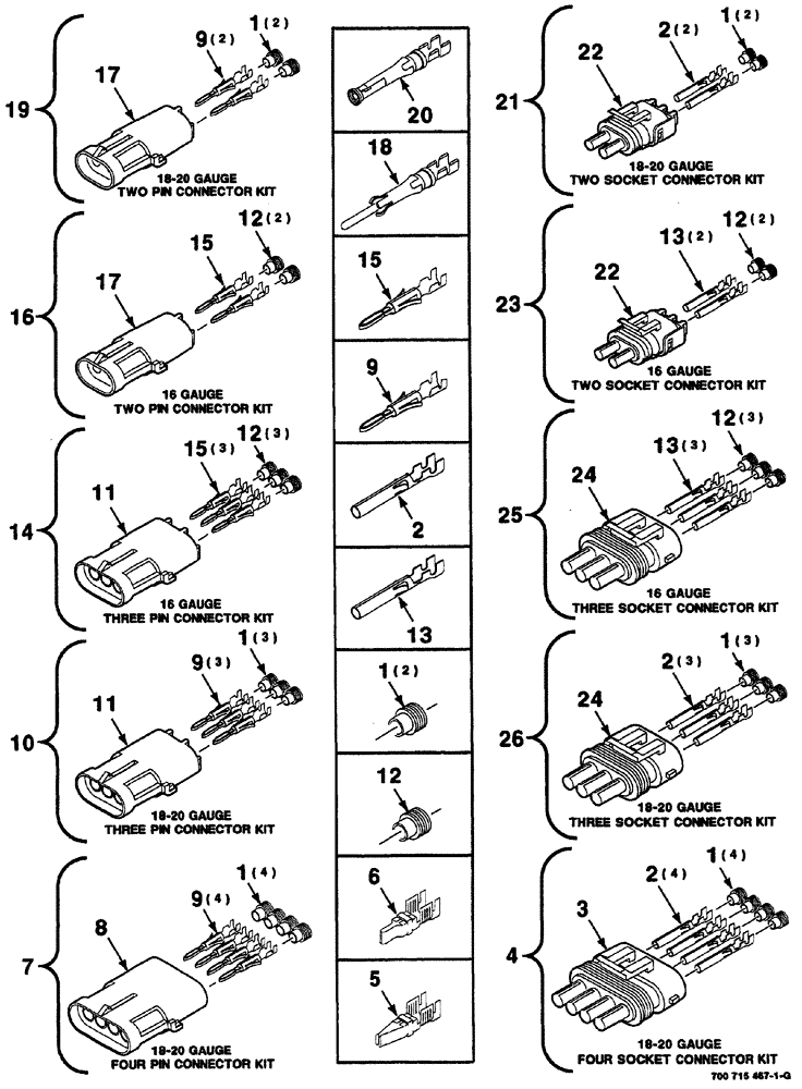 Схема запчастей Case IH 8860HP - (04-36) - ELECTRICAL HARNESS SERVICE PARTS (55) - ELECTRICAL SYSTEMS