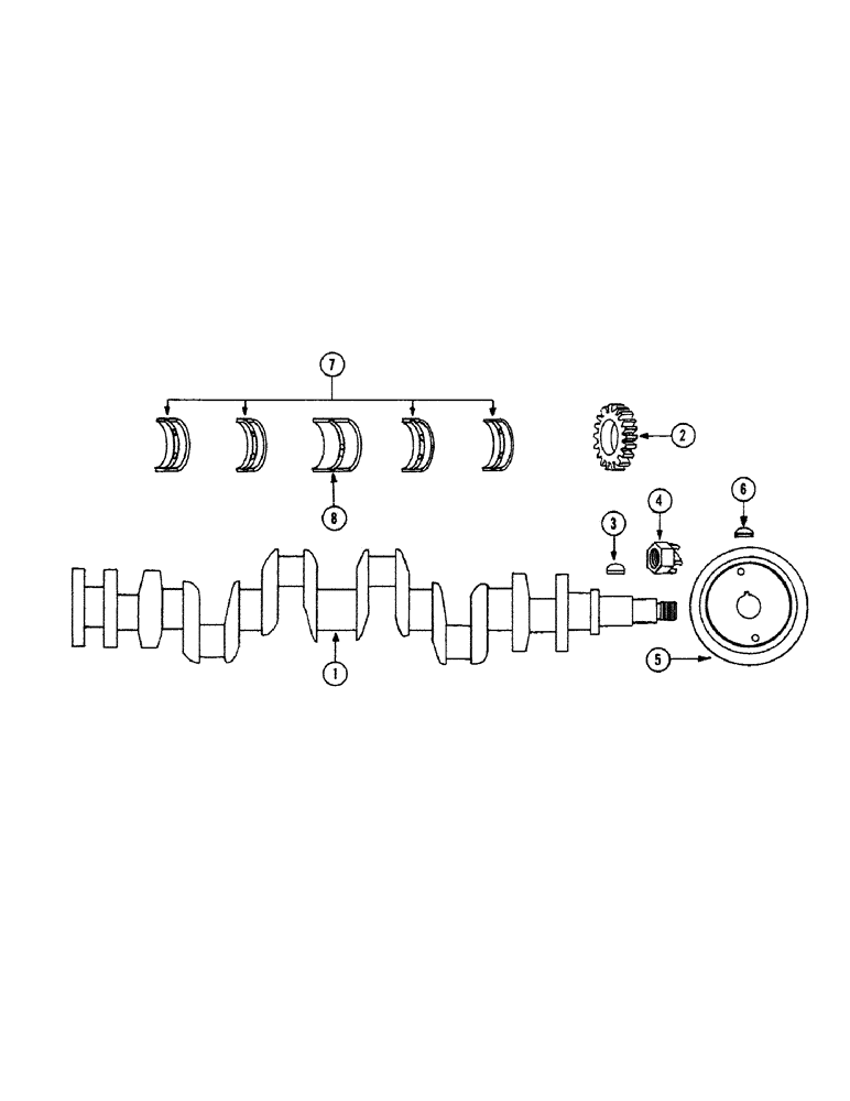 Схема запчастей Case IH 1010 - (326[A]) - MODEL GO 298 ENGINE, CRANKSHAFT (10) - ENGINE