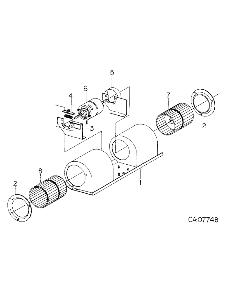 Схема запчастей Case IH 3588 - (13-33) - SUPERSTRUCTURE, BLOWER ASSEMBLY, CAB WITH SERIAL NO. 107807 AND ABOVE (05) - SUPERSTRUCTURE