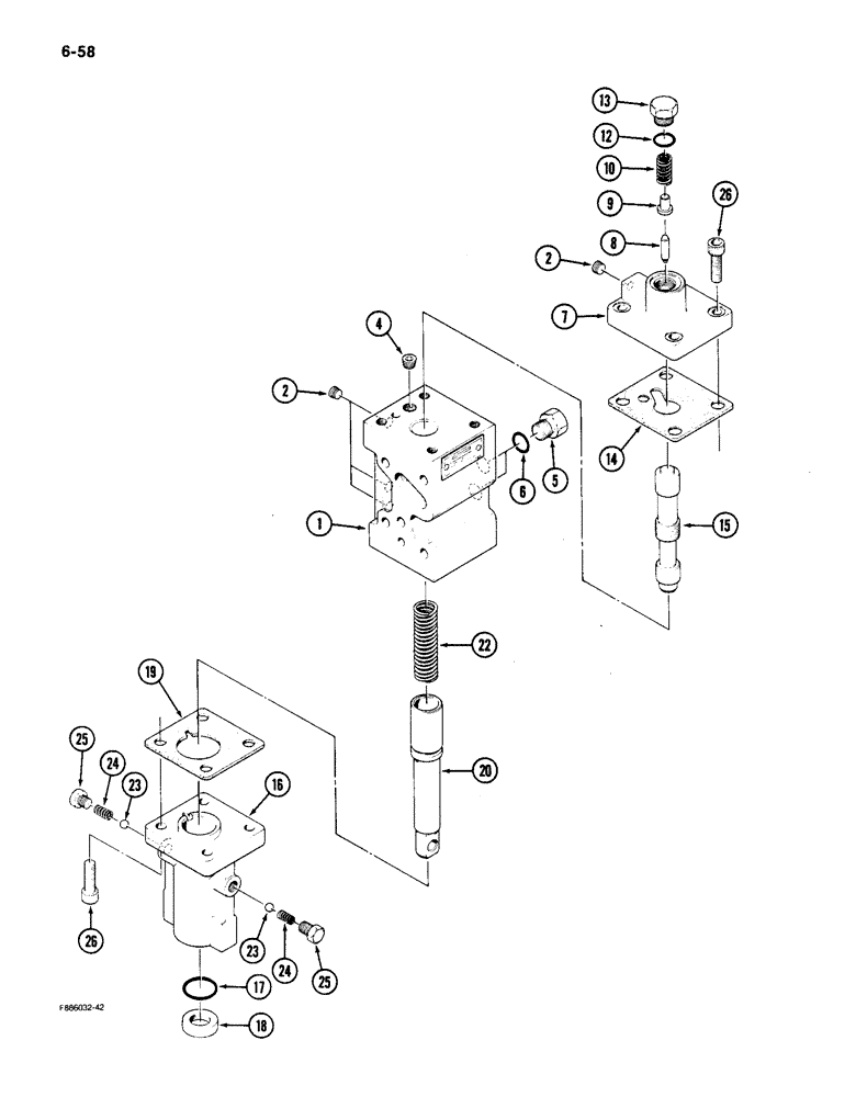 Схема запчастей Case IH 9150 - (6-058) - PTO ASSEMBLY, CONTROL VALVE (06) - POWER TRAIN