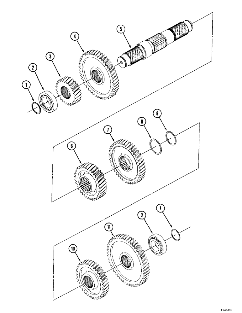 Схема запчастей Case IH 9350 - (6-058) - 12 SPEED SYNCHROSHIFT TRANSMISSION ASSEMBLY, FOURTH SHAFT ASSEMBLY (06) - POWER TRAIN