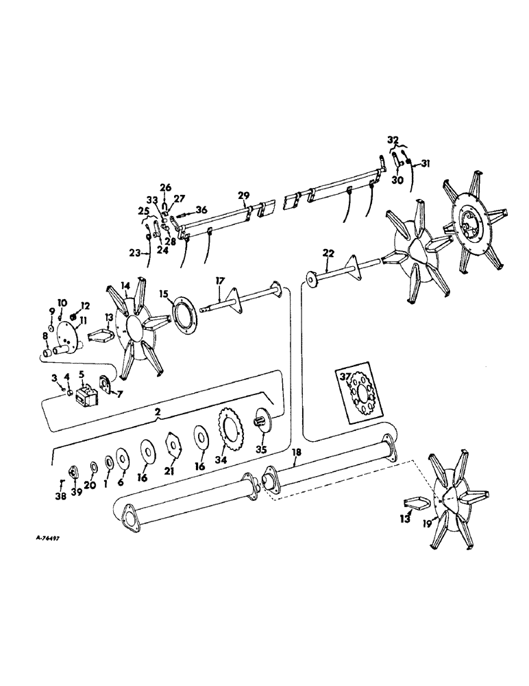 Схема запчастей Case IH 315 - (Q-37) - PLATFORMS, PICKUP REELS, HART CARTER Platforms