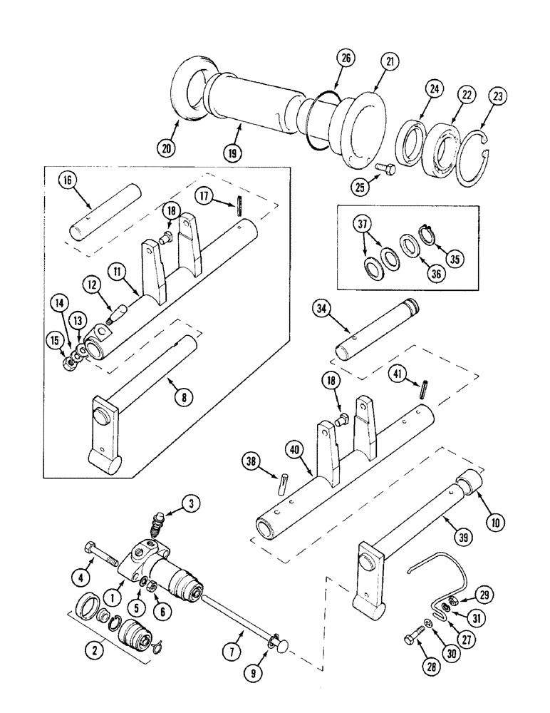 Схема запчастей Case IH 1394 - (6-188) - TRANSMISSION CLUTCH RELEASE MECHANISM, MECHANICAL COMPONENTS, TRACTORS WITH CAB (06) - POWER TRAIN