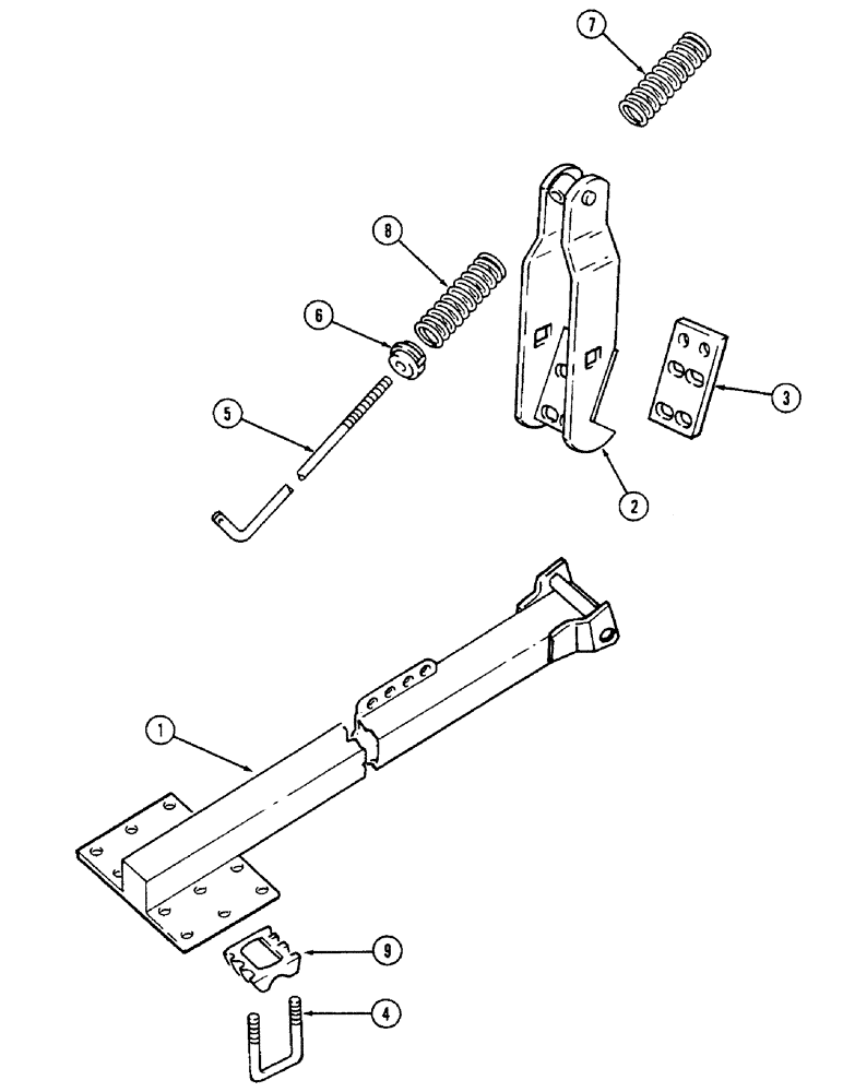 Схема запчастей Case IH 4500 - (9-078) - TOOLING EQUIPMENT, MULCHER CARRIER ARM, ALL MODELS (09) - CHASSIS/ATTACHMENTS
