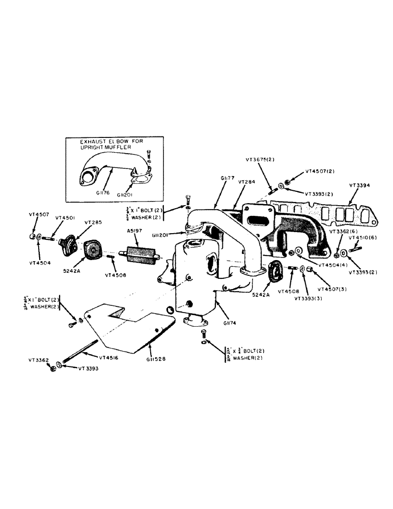 Схема запчастей Case IH 300-SERIES - (016) - SPARK IGNITION ENGINES, LOW COST FUEL MANIFOLD (02) - ENGINE
