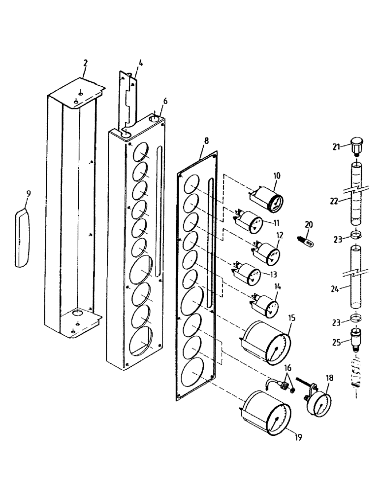 Схема запчастей Case IH 7000 - (A05-45) - CABIN INSTRUMENT PANEL Mainframe & Functioning Components