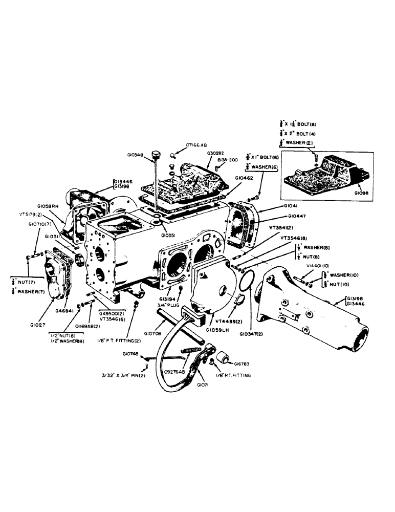 Схема запчастей Case IH 300B-SERIES - (110) - TRANSMISSION CASE AND REAR AXLE HOUSINGS, GENERAL PURPOSE TRACTORS (06) - POWER TRAIN