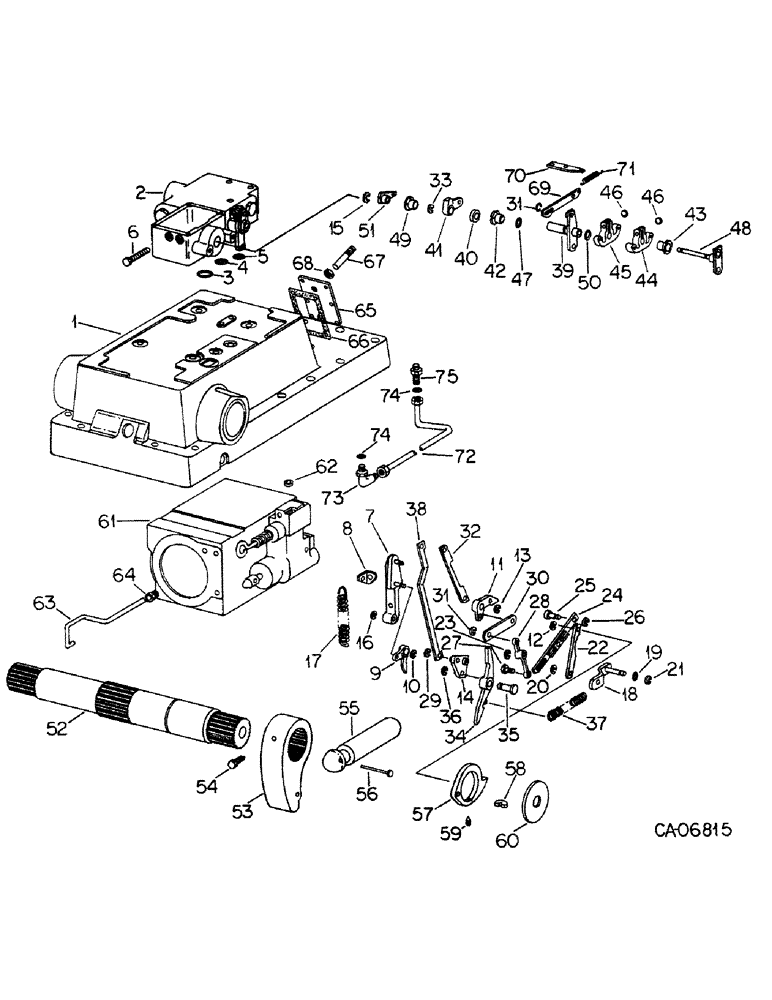 Схема запчастей Case IH 1486 - (10-29) - HYDRAULIC, HYDRAULIC DRAFT CONTROL (07) - HYDRAULICS