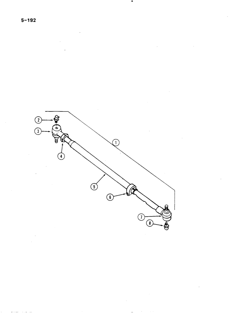 Схема запчастей Case IH 485 - (5-192) - TIE ROD, SWEPT BACK AXLE (05) - STEERING