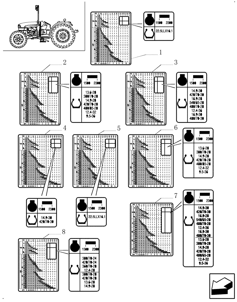 Схема запчастей Case IH JX1075C - (1.98.0/095) - (VAR.117) CREEPER TRANSMISSION FOR HI-LO 44X16 (30KM/H) - PLATES (13) - DECALS