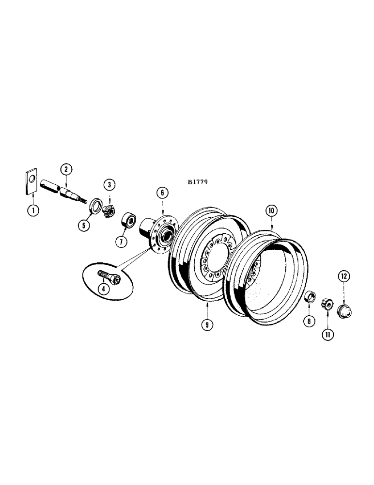 Схема запчастей Case IH 200 - (44[A]) - DUAL WHEEL ATTACHMENT 