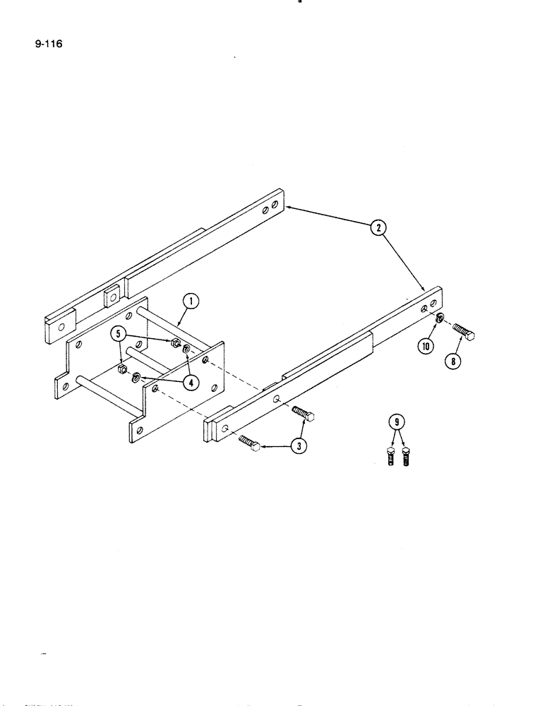 Схема запчастей Case IH 60FMS - (9-116) - MOUNTING KIT, 60FMS MOWER, 245 AND 245 TRACTOR (03) - CHASSIS/MOUNTED EQUIPMENT