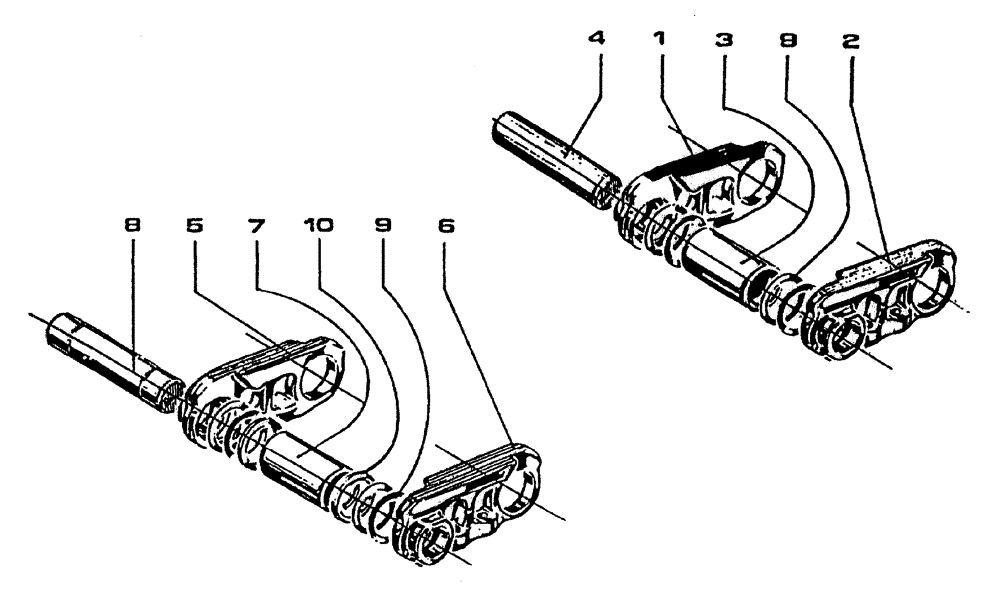 Схема запчастей Case IH 7700 - (A04[65A]) - TRACK CHAIN Mainframe & Functioning Components