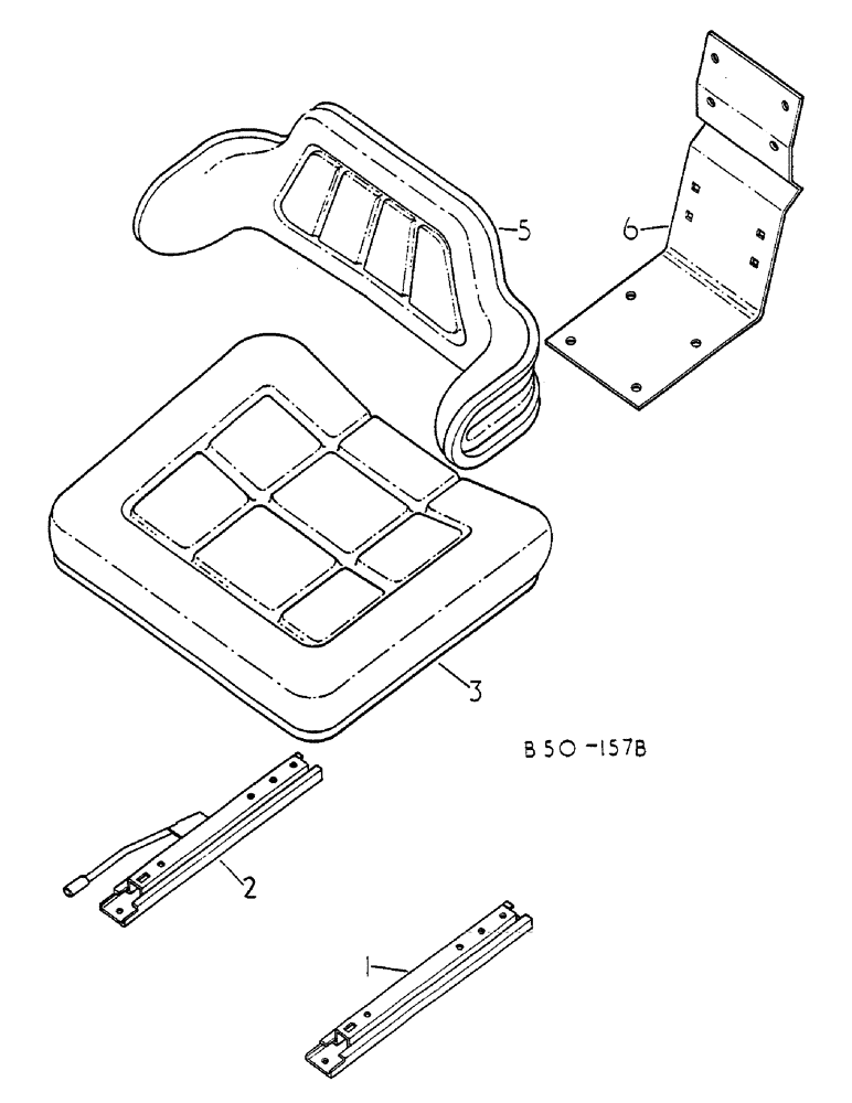 Схема запчастей Case IH 268 - (13-062) - SEAT AND SLIDES, GRAMMER (05) - SUPERSTRUCTURE