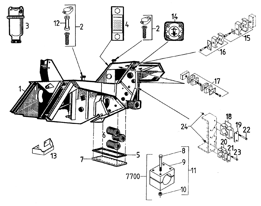 Схема запчастей Case IH 7700 - (A01[01]) - CHASSIS Mainframe & Functioning Components