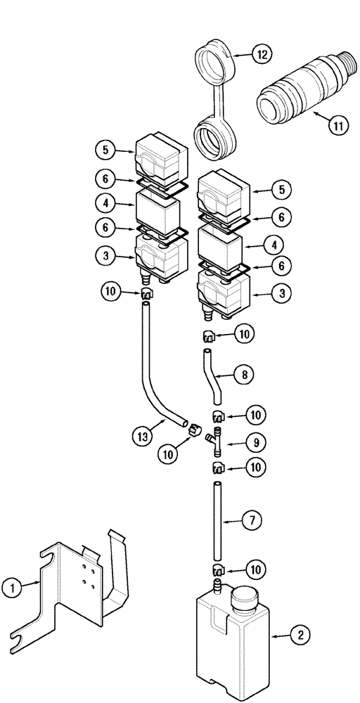 Схема запчастей Case IH MX150 - (08-40) - HYDRAULIC COUPLINGS AND COLLECTORS (35) - HYDRAULIC SYSTEMS