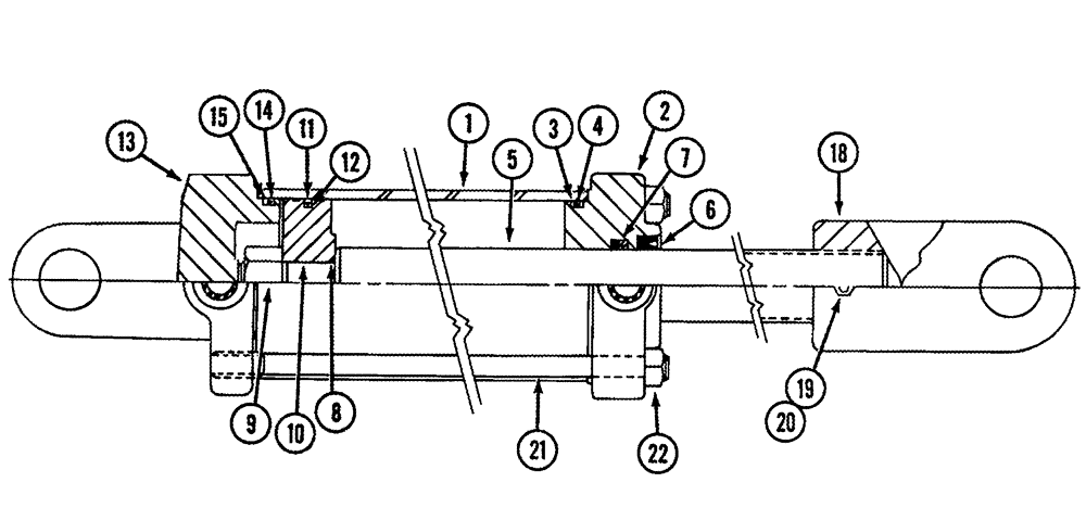 Схема запчастей Case IH 165 - (08-06) - CYLINDER ASSY ROLLOVER, 339840A1 CYLINDER ASSEMBLY (08) - HYDRAULICS