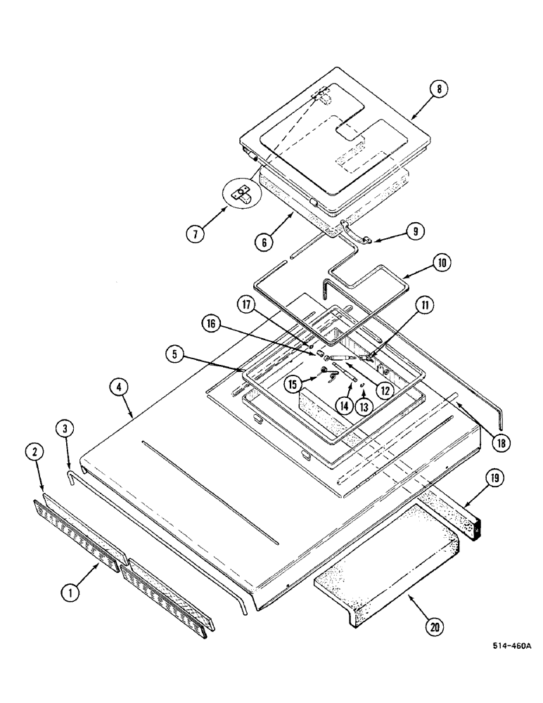 Схема запчастей Case IH 685 - (9-760) - ROOF - SEKURA - (09) - CHASSIS/ATTACHMENTS