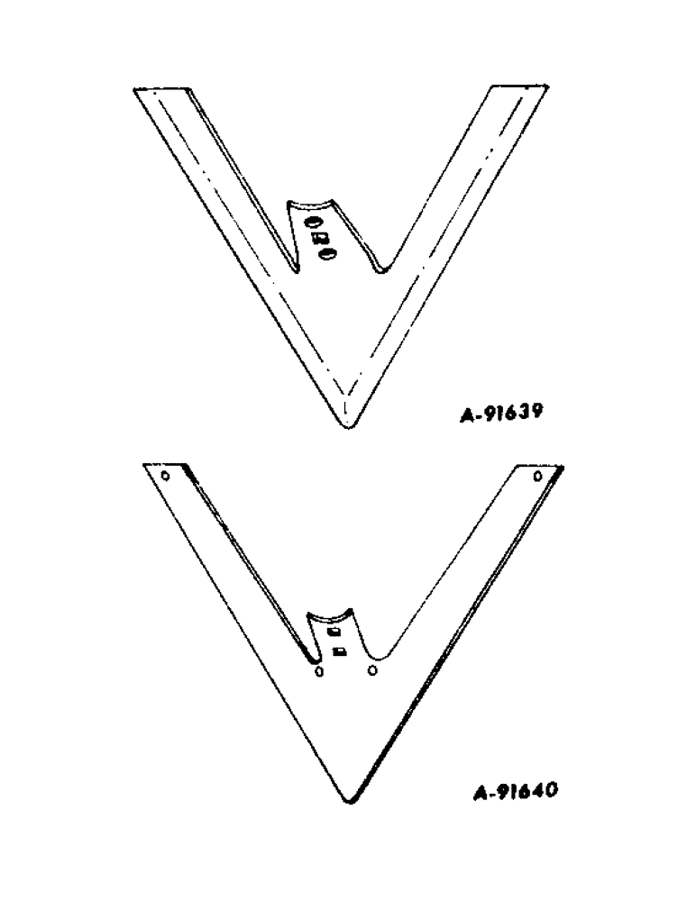 Схема запчастей Case IH INTERNATIONAL - (YB-5[A]) - TWO-HOLE FULL SWEEPS, FOR CULTIVATORS W/SINGLE SWEEPS 