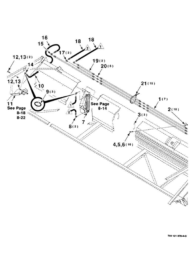 Схема запчастей Case IH 8220 - (8-10) - HYDRAULIC ASSEMBLY, FRAME, 30 FOOT FRAME (35) - HYDRAULIC SYSTEMS