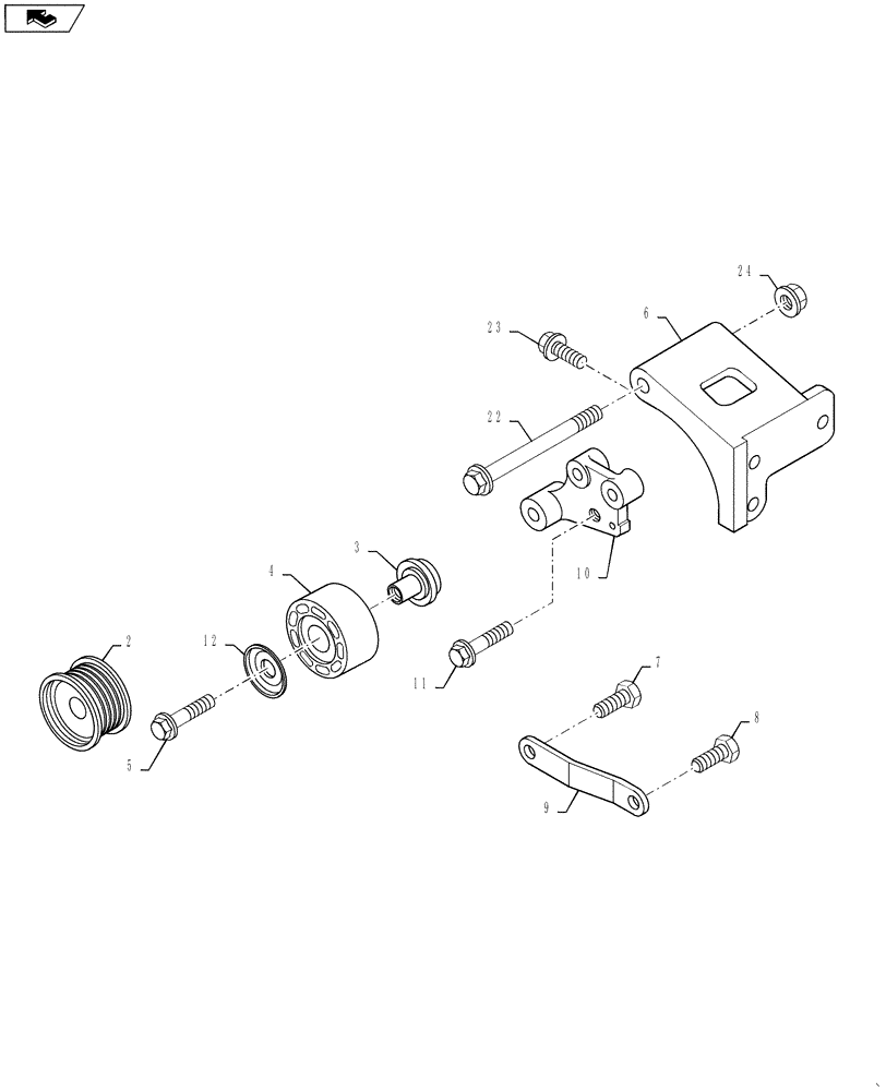 Схема запчастей Case IH 4420 - (03-013) - ALTERNATOR-MOUNTING (01) - ENGINE