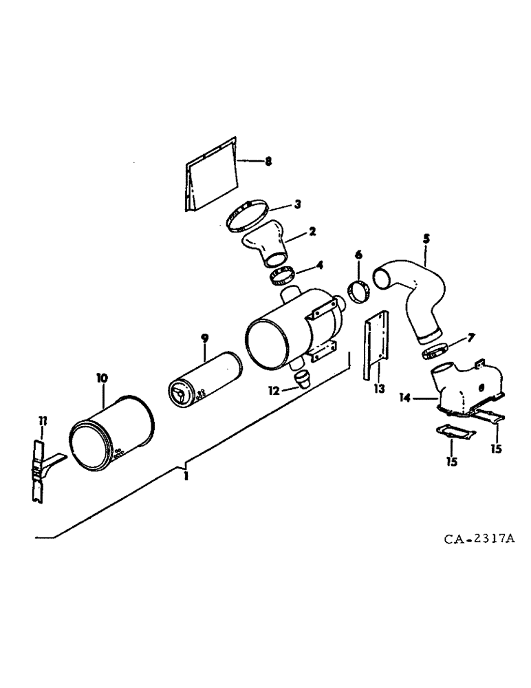 Схема запчастей Case IH 1568 - (12-03) - POWER, AIR CLEANER AND CONNECTIONS, 1568 TRACTORS Power