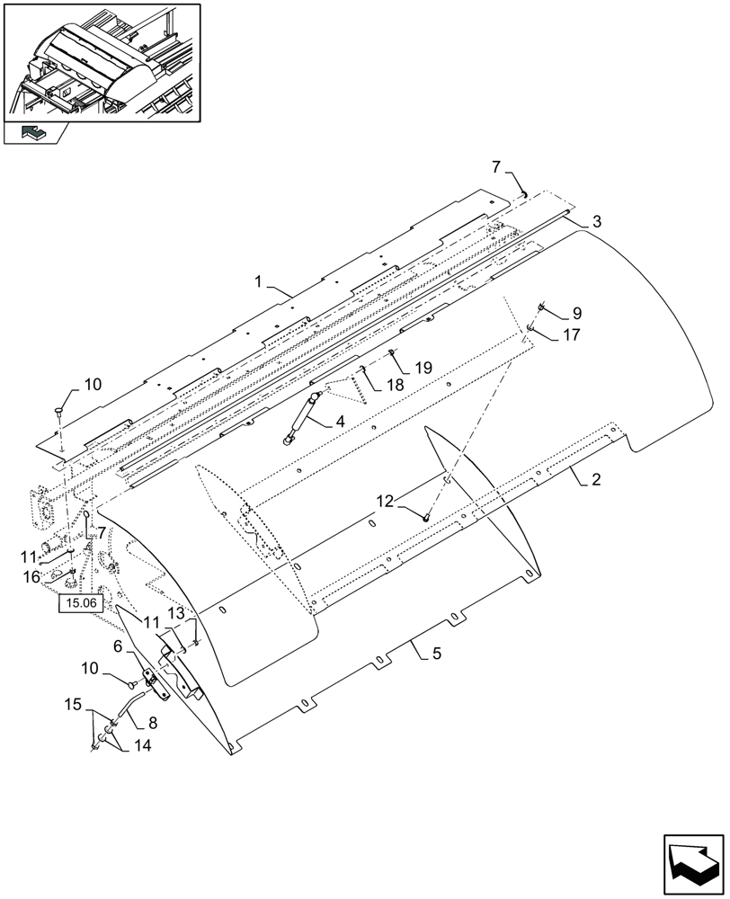Схема запчастей Case IH LB433S - (08.25[01]) - KNOTTER, WINDSHIELD (08) - SHEET METAL/DECALS