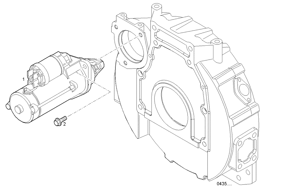 Схема запчастей Case IH F5CE9484B A002 - (3600.150) - STARTER MOTOR 