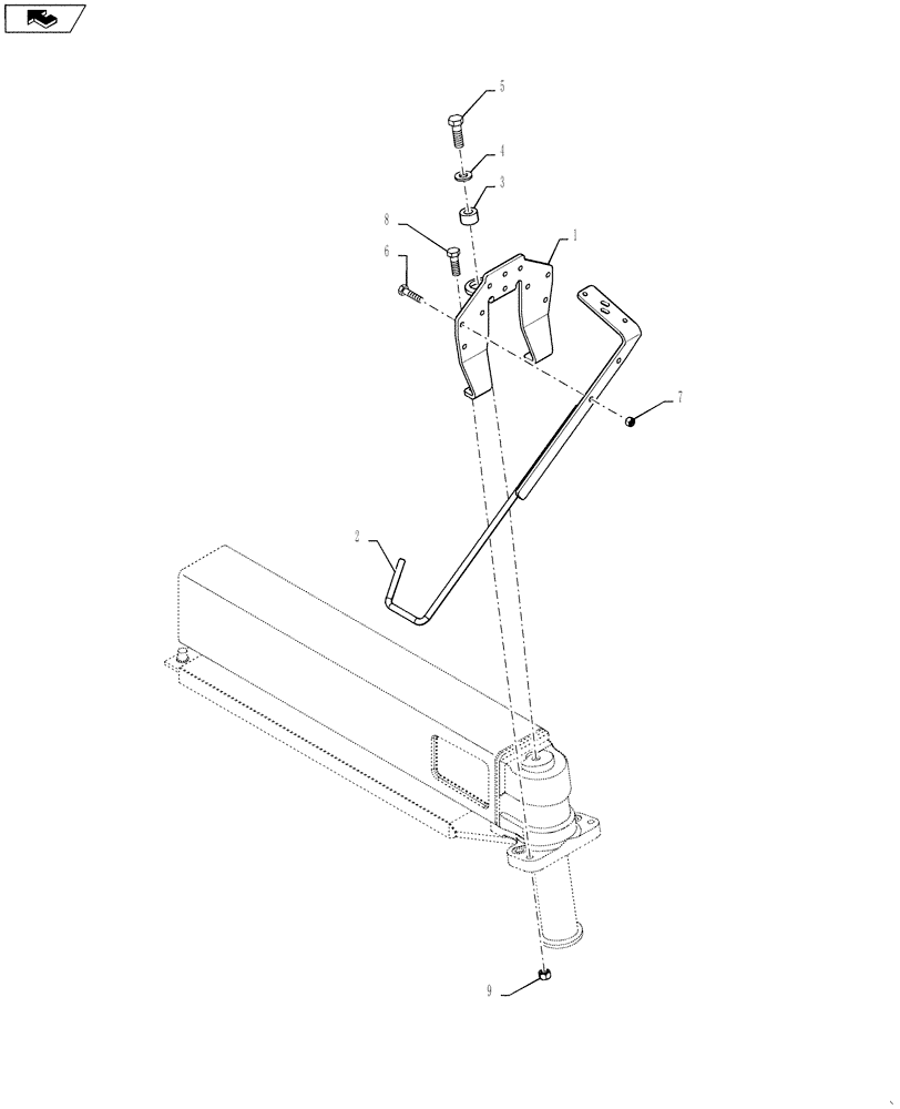 Схема запчастей Case IH 3330 - (41.200.02) - NON PIVOT HOSE MOUNT GROUP (41) - STEERING
