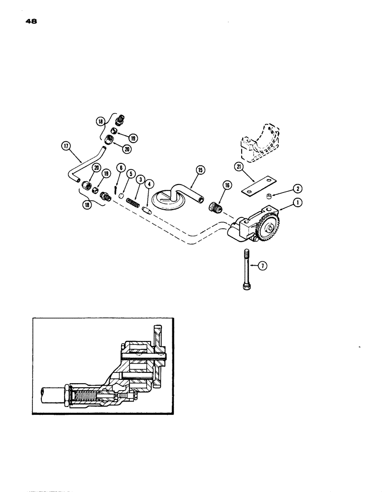 Схема запчастей Case IH 770 - (048) - FRONT MOUNTED OIL PUMP, (251B) SPARK IGNITION ENGINE (02) - ENGINE