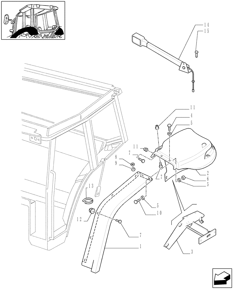 Схема запчастей Case IH MXM155 - (1.92.5) - REAR FENDERS (10) - OPERATORS PLATFORM/CAB