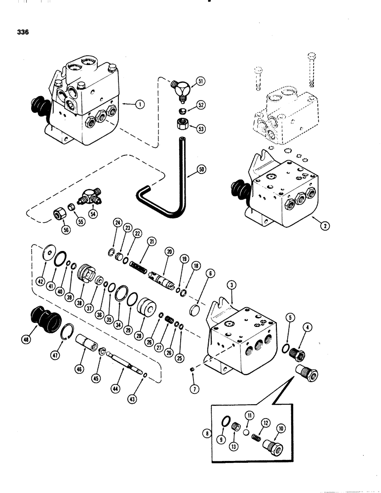 Схема запчастей Case IH 1070 - (0336) - A65055 POWER BRAKE VALVE (07) - BRAKES