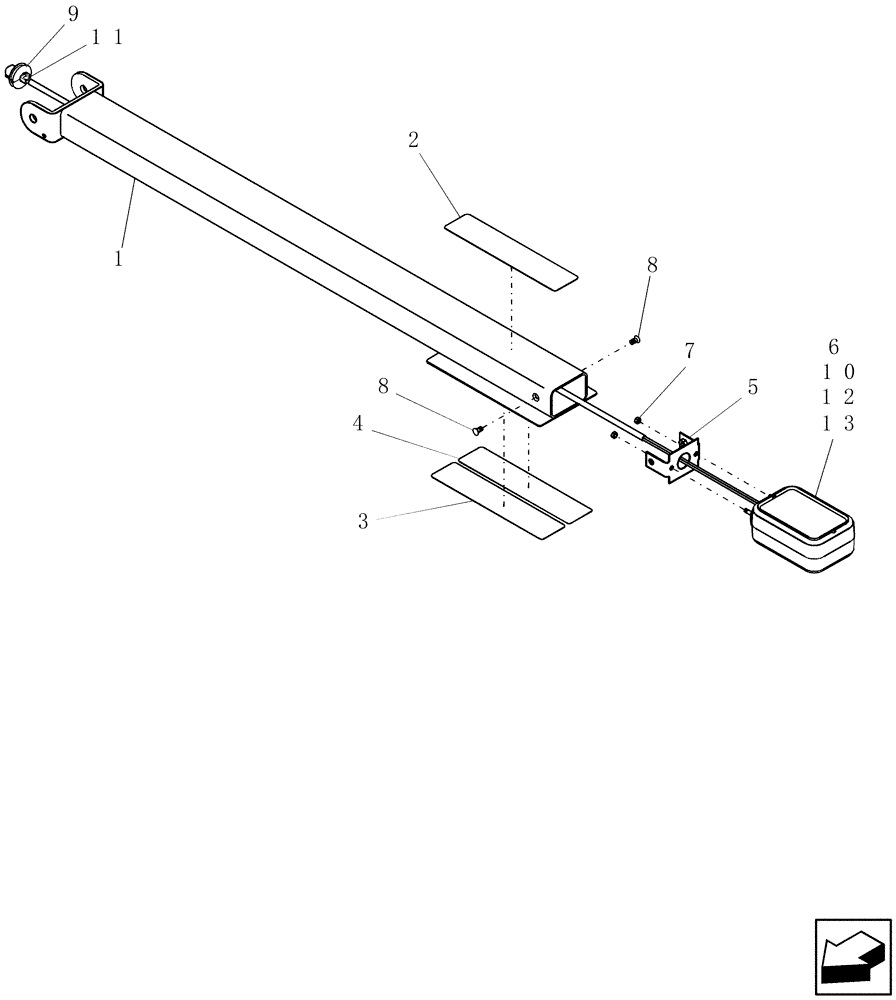 Схема запчастей Case IH 9230 - (55.404.13) - R.H. WARNING LIGHT, USED WITH L.H. PLATFORM & EXTENSIONS - NA, & ANZ ONLY (55) - ELECTRICAL SYSTEMS