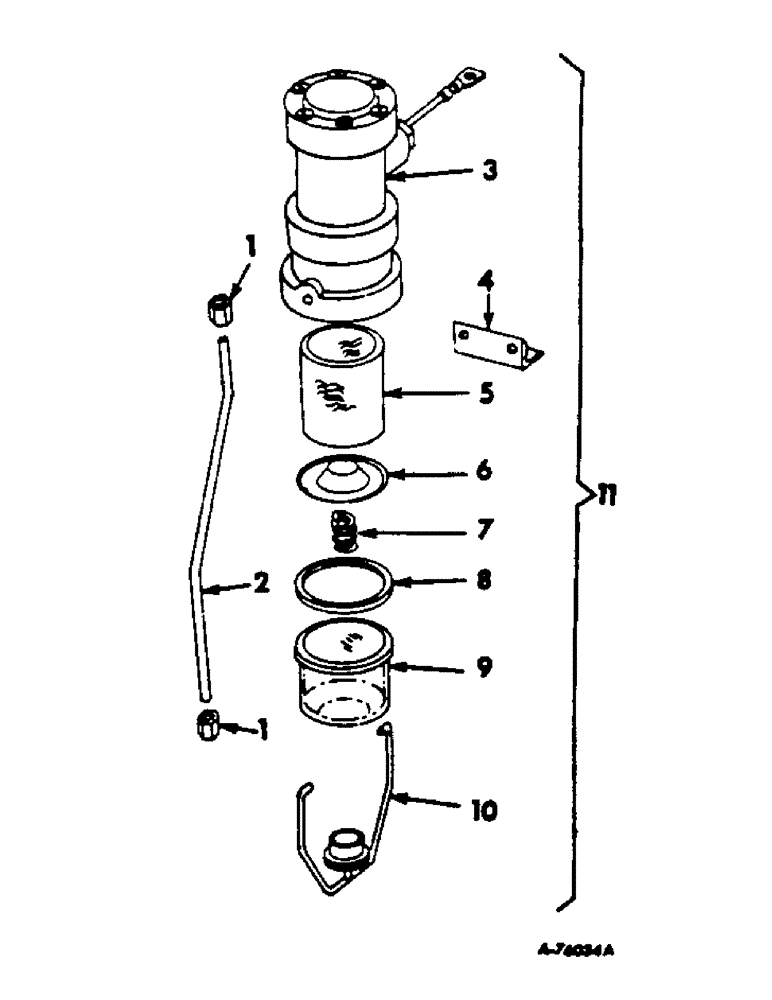 Схема запчастей Case IH C-263 - (B-54) - FUEL PUMP SERVICE KIT, STEWART WARNER, 403 COMBINES 