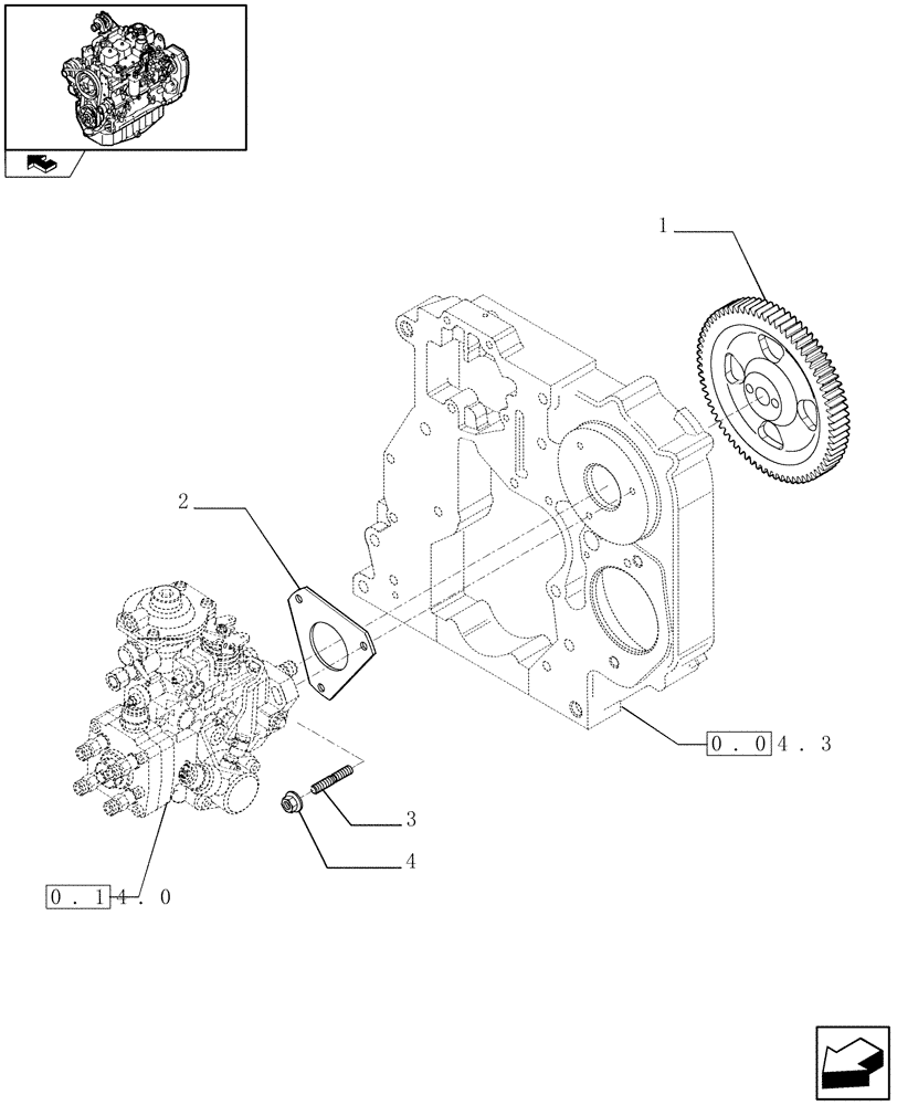Схема запчастей Case IH F4GE9484A J600 - (0.14.2) - INJECTION PUMP - CONTROL (2852090) 