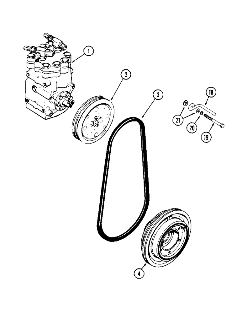 Схема запчастей Case IH 1175 - (316) - COMPRESSOR DRIVE (09) - CHASSIS