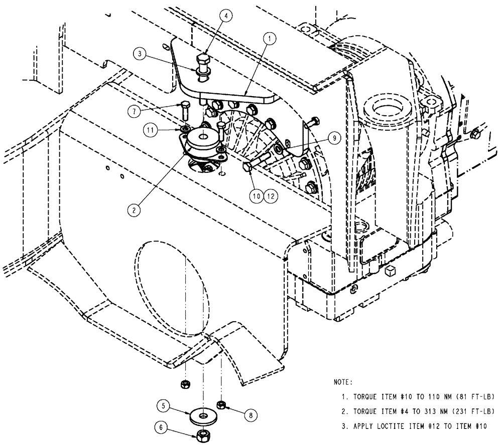 Схема запчастей Case IH TITAN 3520 - (03-013) - TRANSMISSION MOUNTING (03) - TRANSMISSION