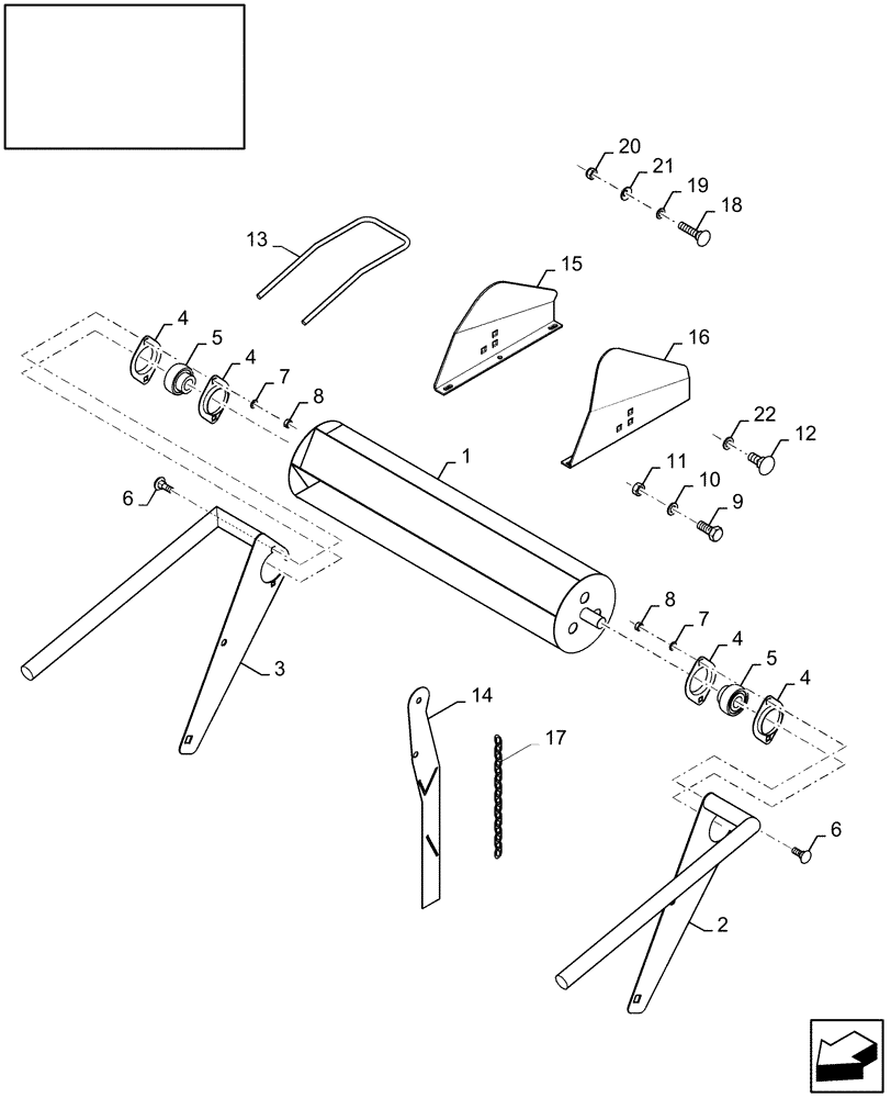 Схема запчастей Case IH LB433S - (08.20[01]) - ROLLER WINDGUARD KIT (08) - SHEET METAL/DECALS