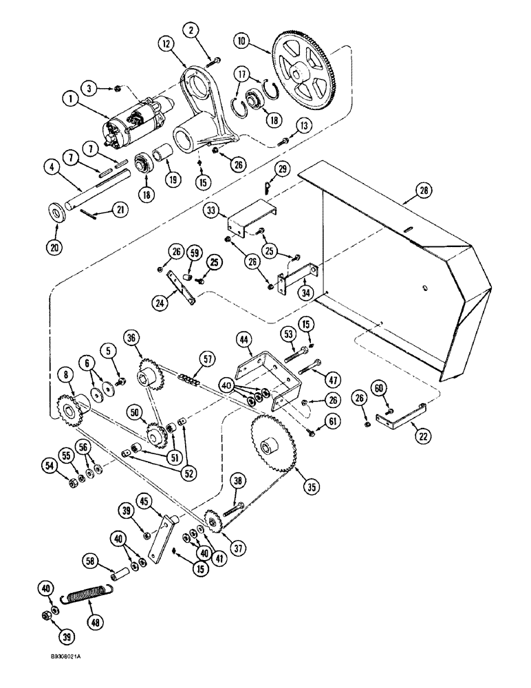 Схема запчастей Case IH 1688 - (9A-43) - FEEDER REVERSER, WITH ROCK TRAP (13) - FEEDER