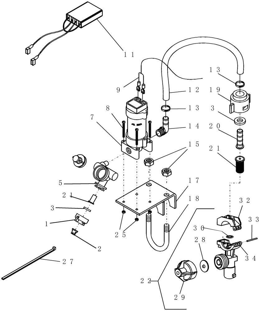 Схема запчастей Case IH 100 - (75.130.08) - NOZZLE - ASSEMBLY, END SINGLE ELECTRIC (75) - SOIL PREPARATION